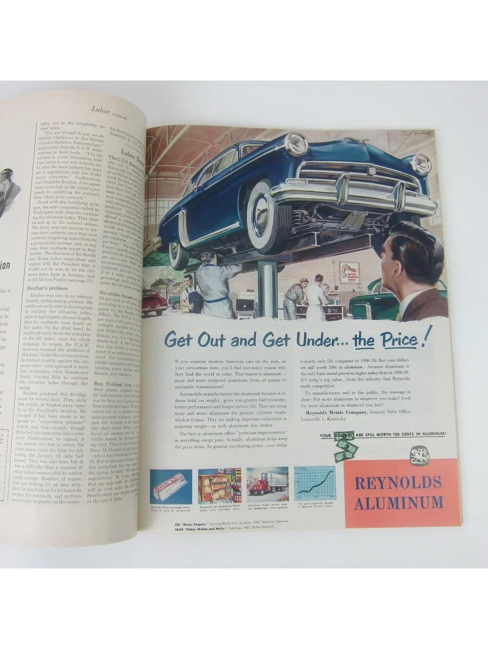 Vintage FORTUNE Magazine March 1953 Chevrolet Packard General Motors Reynolds Ad